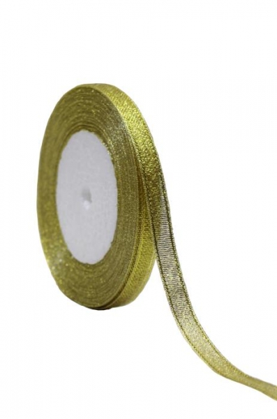 Geschenkband gold Lurex 10mm, 22,5m